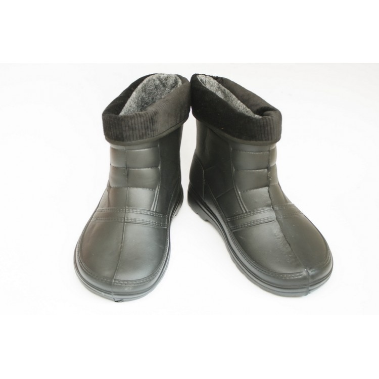 Мужские галоши черные ГП-05 велюр